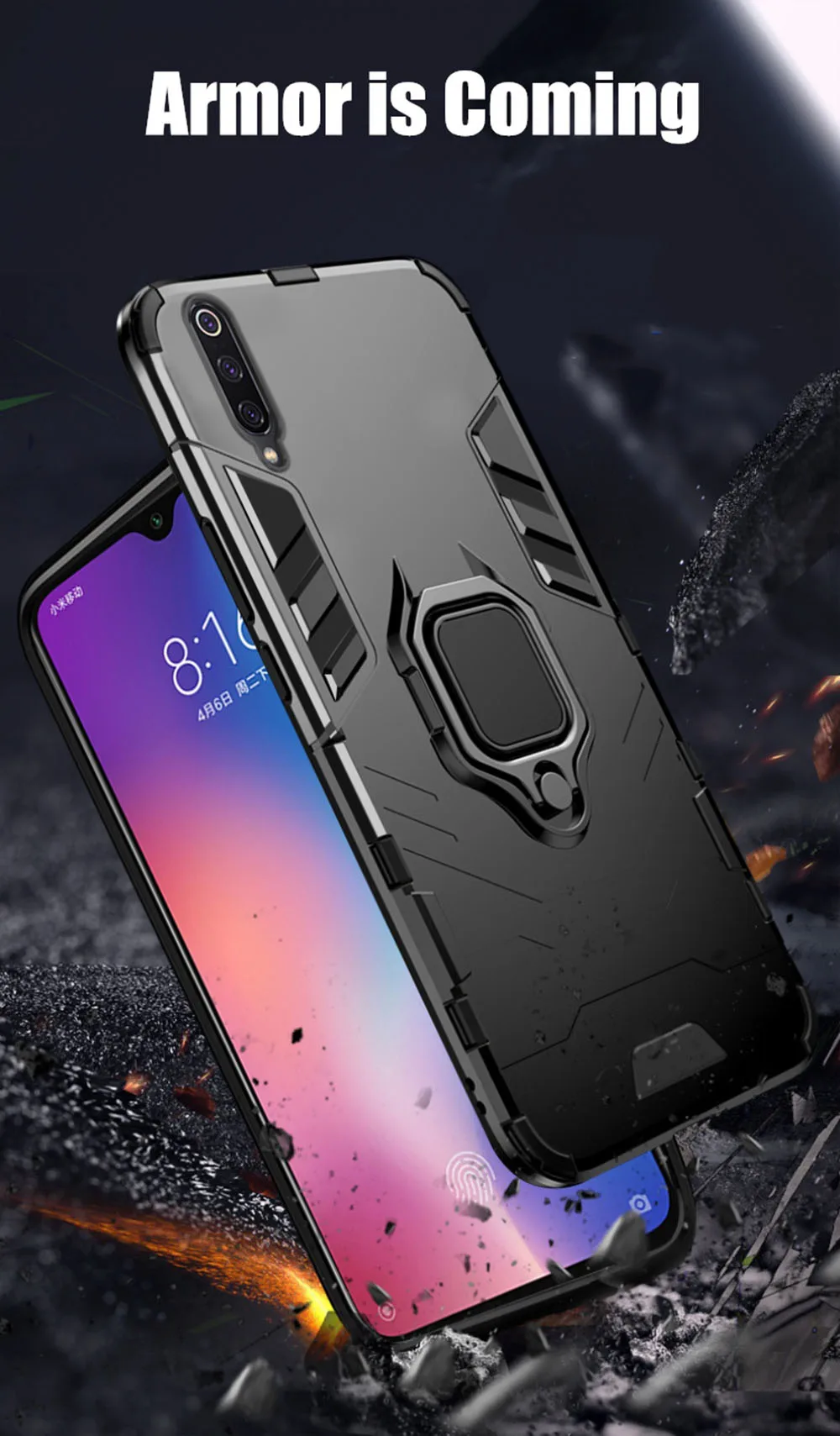come4buy.com Case For Samsung Galaxy M20 Armor Magnetic Car Shockproof
