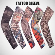 Татуировка рукав Татуировка МАНЖЕТА УФ защитная крышка высокоэластичная случайный нейлон мускул потянув гольф спортивная ручная манжета баскетбол