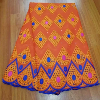 

African Punch Cotton Net Lace 2019 High Quality France Nigerian 100% Cotton Laces Fabrics 5Yards/Lot For Wedding
