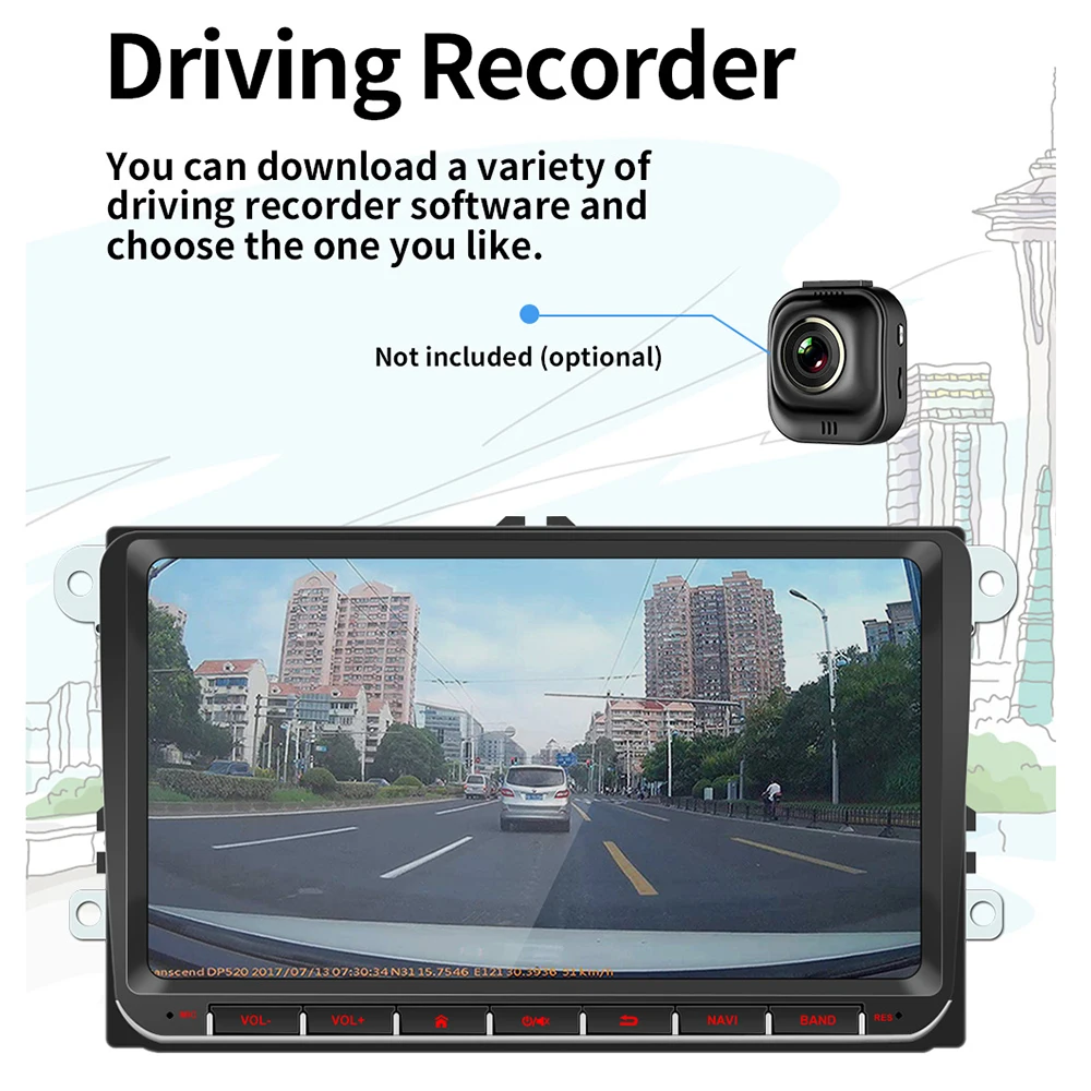 

9 Screen Android 8.0 Car Stereo Audio Radio FM Bluetooth Wireless MP5 Player