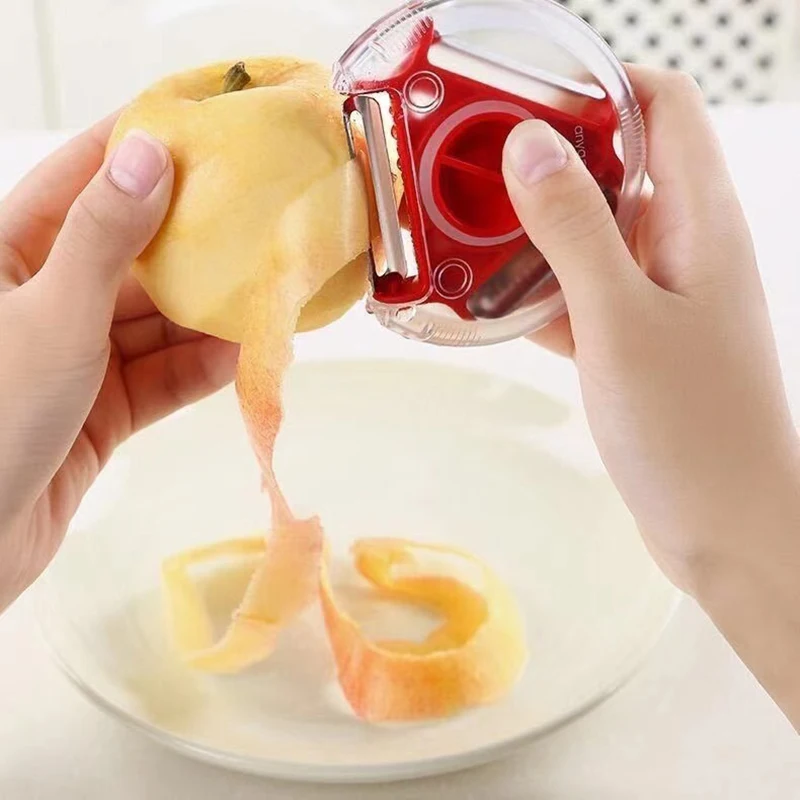 3 in 1 Magic Trio Peeler Set Slicer Stainless Steel Peeler Shredder Julienne Cutter Multi Peel Blade Zesters Grater Kitchen Tool - Image 5