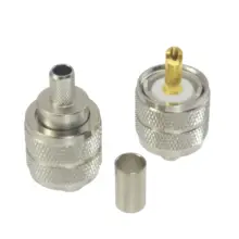 10 шт. разъем UHF PL259 штекер обжимной RG8X RG-8X LMR240 прямой кабель