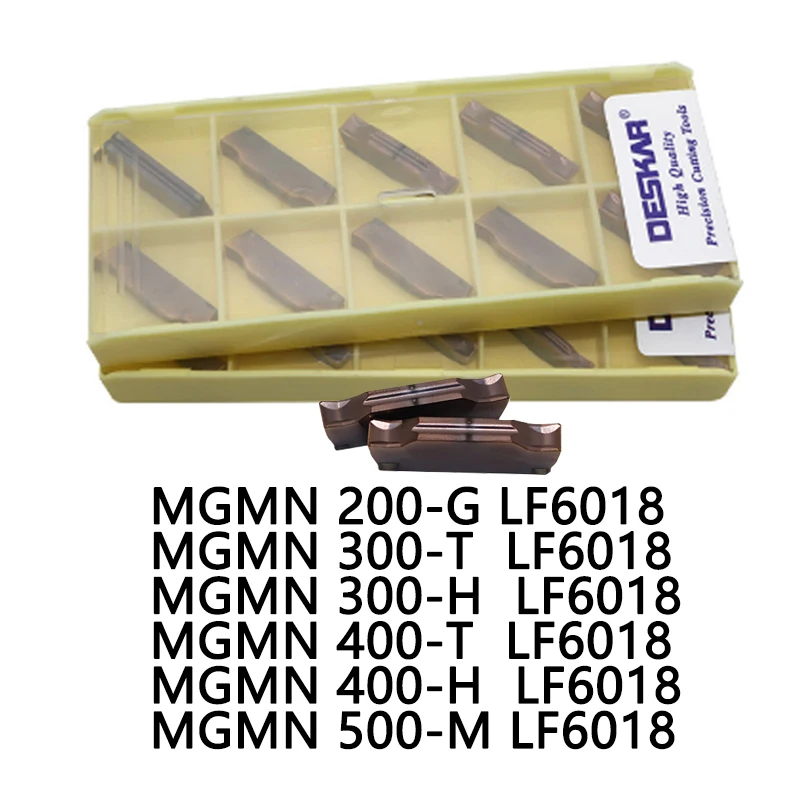 10PCS DESKAR MGMN200-G LF6018 300-T 300-H 400-T 400-H 500-M LF6018 CNC lathe Grooving Turning Carbide Insert For Stainless steel 10PCS DESKAR MGMN200-G LF6018 300-T 300-H 400-T 400-H 500-M LF6018 CNC lathe Grooving Turning Carbide Insert For Stainless steel