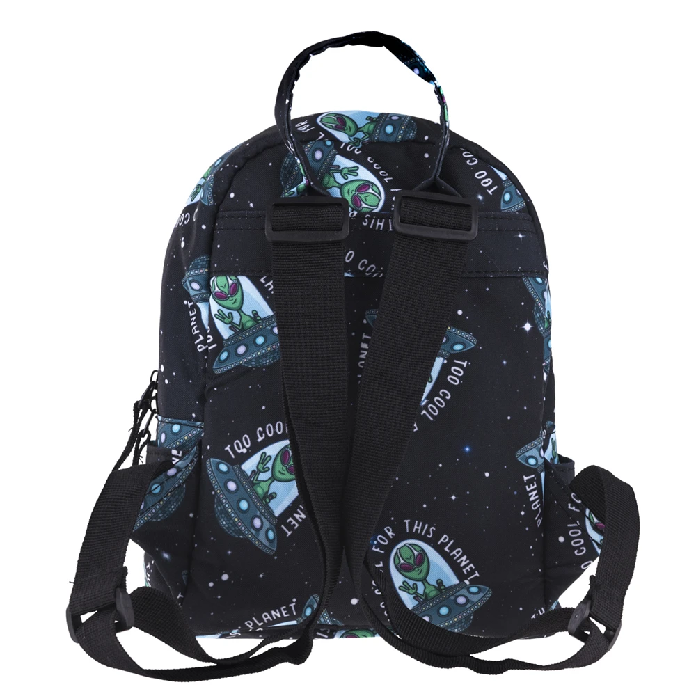 Женский рюкзак Mochila Cool Alien с принтом женская сумка на плечо для подростков Многофункциональный маленький рюкзак школьный рюкзак