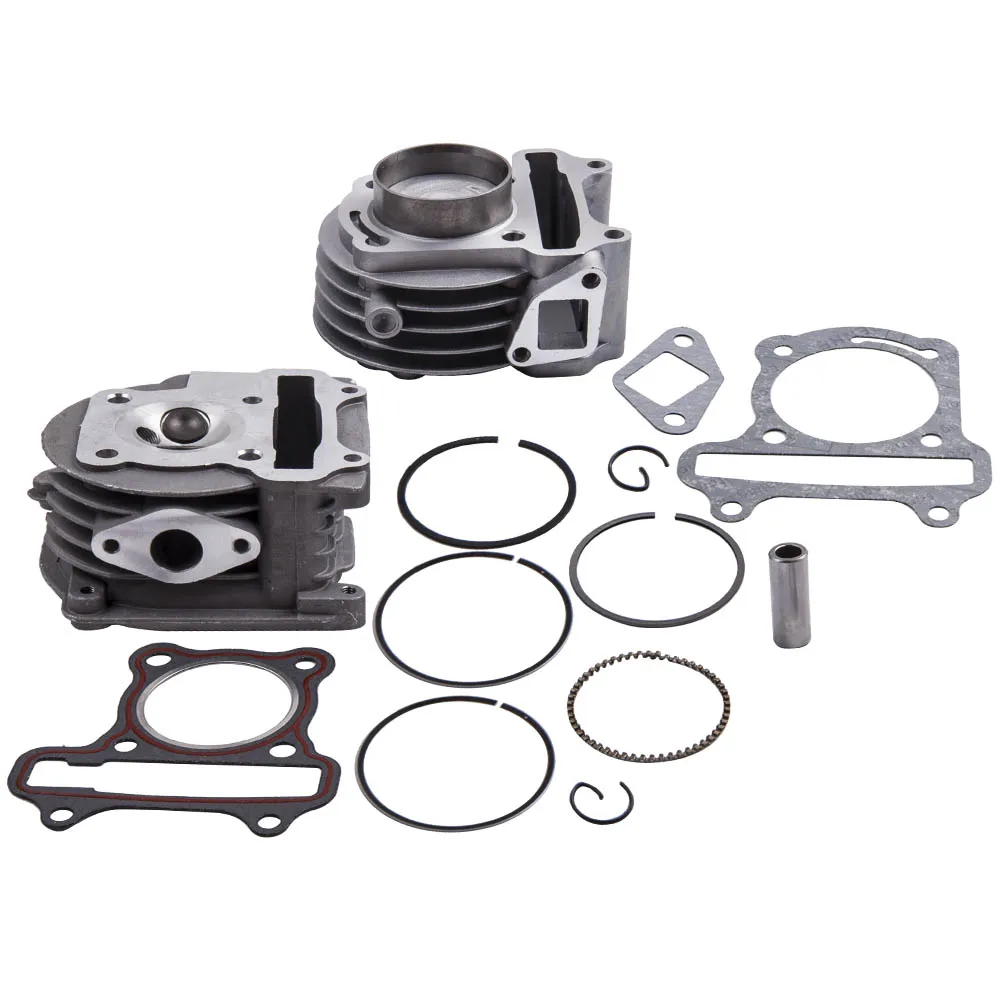 Piston Rings Kit GY6 100cc 50mm Engine Bore Piston Rings Kit Head Gasket Scooter 