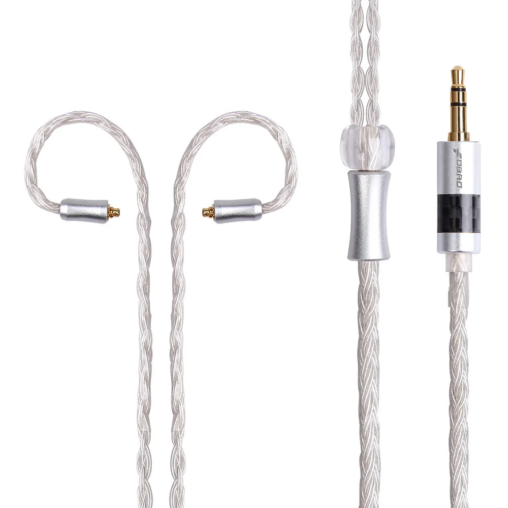 

FDBRO 16 Cores Silver Plated Earphone Upgrade Wire Headphone Cable 2.5/3.5/4.4mm With MMCX IE80 IM 2Pin 0.78mm A2DC Cable