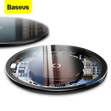 Baseus – chargeur sans fil Qi, pour iPhone 11 Pro Max X, panneau en verre, coussinet de charge sans fil pour Samsung S9
