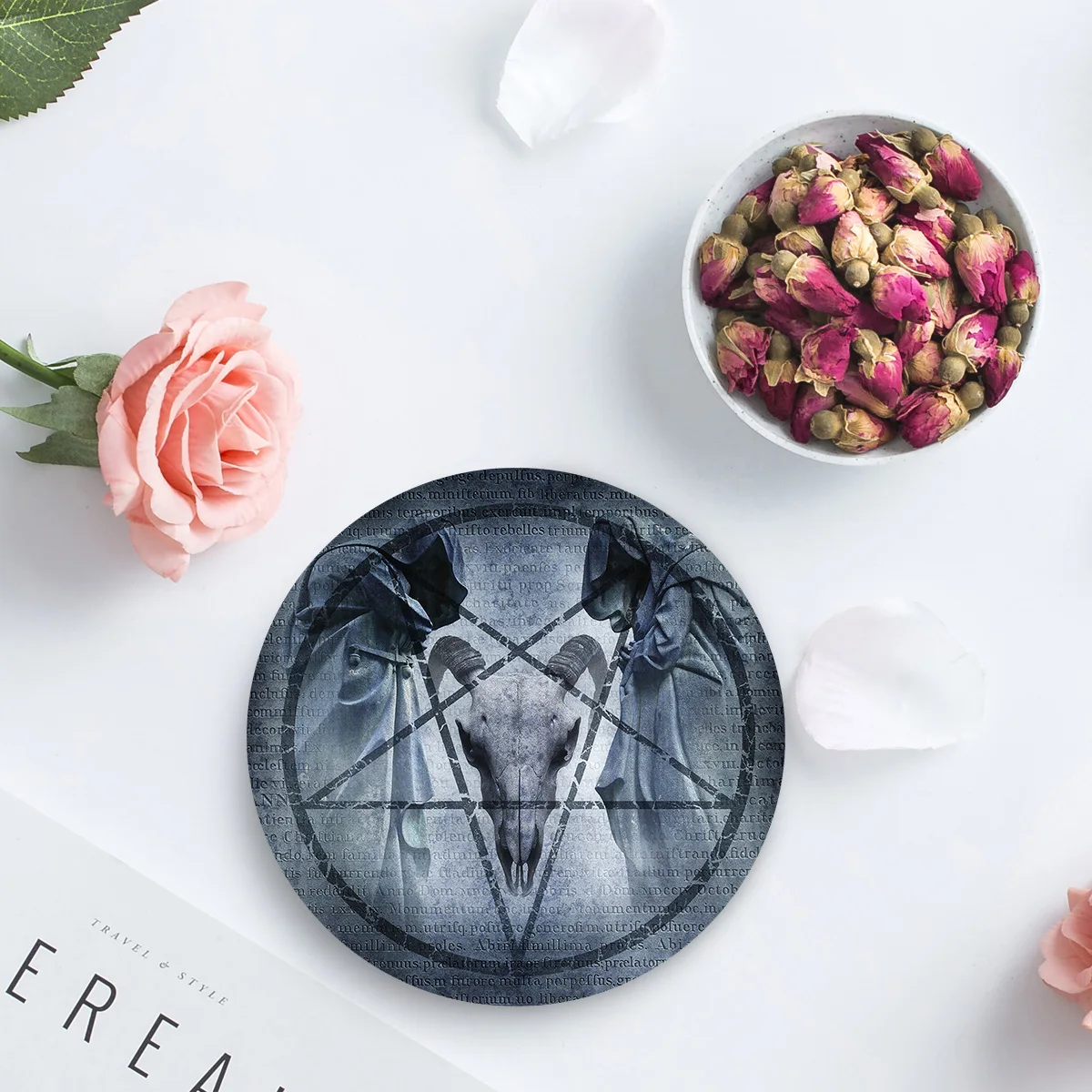 Baphomet Овцы злой керамический подстаканник чашки коврики для напитков кружка Нескользящая Роскошная подставка настольные украшения для дома кухонный инструмент