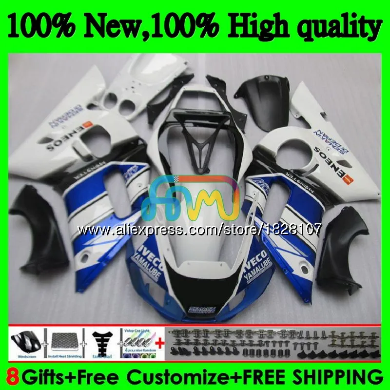 Средства ухода за кожей для YAMAHA YZF R6 R 6 600 YZF600 YZFR6 98 99 00 01 02 50BS. 35 YZF-600 YZF-R6 1998 1999 2000 2001 синий белый 2002 обтекатель - Цвет: No. 1