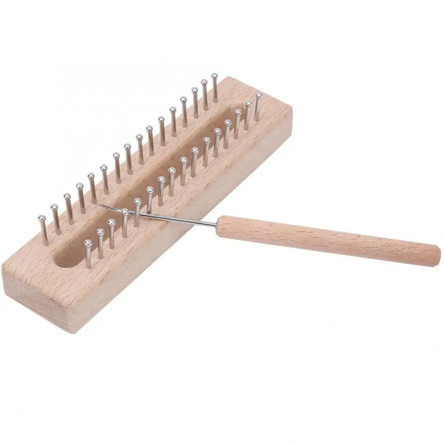 16X4X3,5 см Прямоугольный трикотажный ткацкий станок ручной деревянный ткацкий станок детская ткацкая игрушка с локтевым крючком - Цвет: Серый