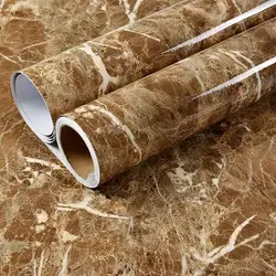 PVC Waterproof  Wall Stickers Wallpaper Roll For Kitchen Countertop Furniture Renovated Thick Wall Sticker Easy To Remove Marble