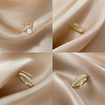 

2020 Japanese and Korean Style Versitile Fashion Ring Women's Non-mainstream Design Simple Normcore Style Food Finger Ring INS F