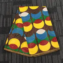 Новая африканская печатная настоящая восковая ткань для женского костюма 6 ярдов из чистого хлопка Анкара настоящая нигерийская восковая Ткань для шитья