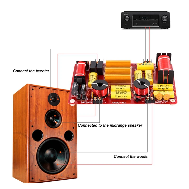 

Speakers Frequency Divider Tweeter Midrange Subwoofer 600W 3 Way Crossover Audio Hifi Filters Diy For Home Theater