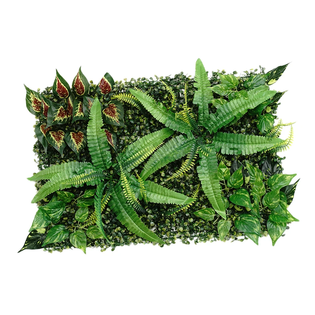 6 Pieces Artificial Plants Green Grass Flower Wall Panels Opening Ceremony Backdrop Floral Decor