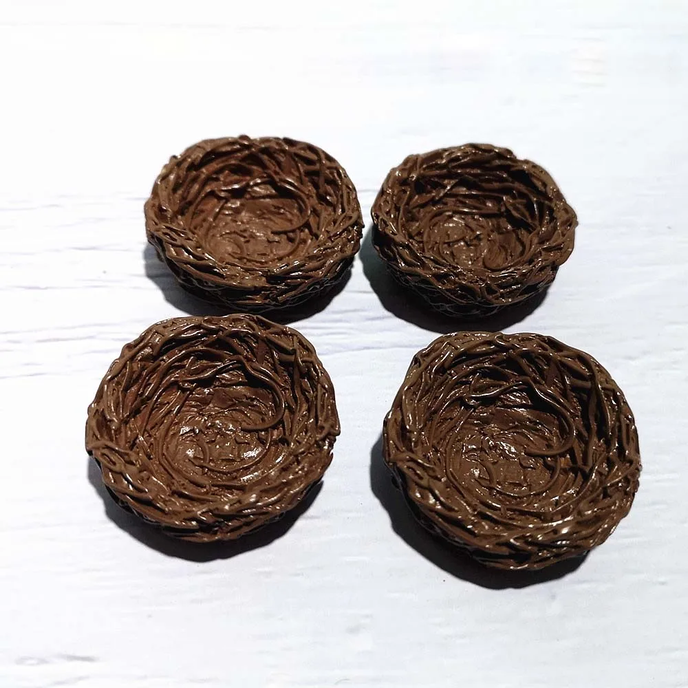 4pc nest B Комплект из 4 предметов милые маленькие птички животных фигурка-модель дома орнамент стеклянный Декор миниатюрный Ремесло Сад Фея Украшения DIY аксессуары - Цвет: 4pc nest B