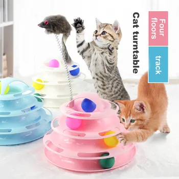 

Pets Cat Toys Interactive Track Ball Toy Cats Fun Cat Game Intelligence Disc Cat For Toy Balls For Traning