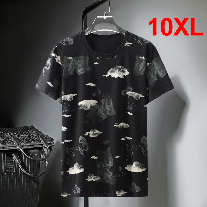 

Футболка с коротким рукавом и принтом Мужская модная уличная одежда, футболки большого размера, мешковатые футболки, размера плюс размер 10XL, HA081, лето 2021
