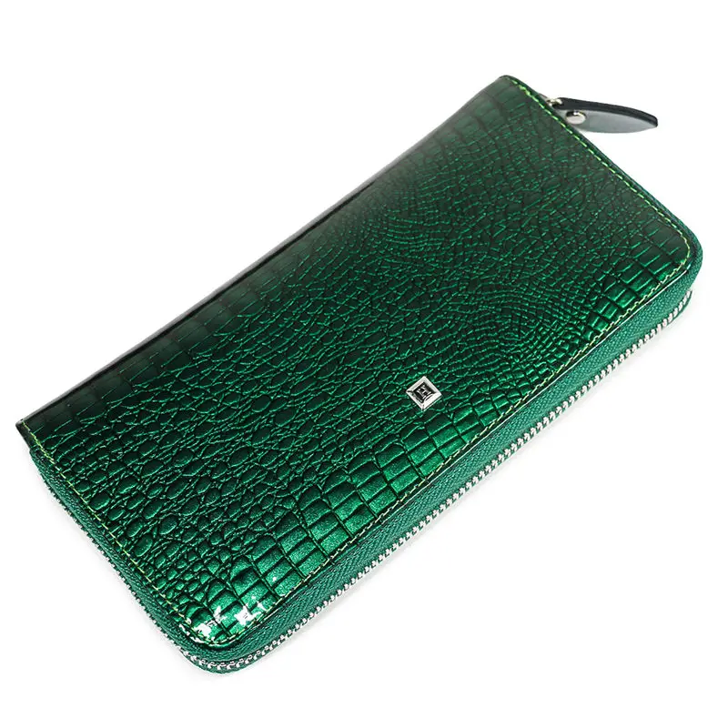 Long Wristlet Wallet Purse Genuine Leather Wallet Female Fashion Zipper Women Wallets Card Holder Clutch Ladies Wallets 4