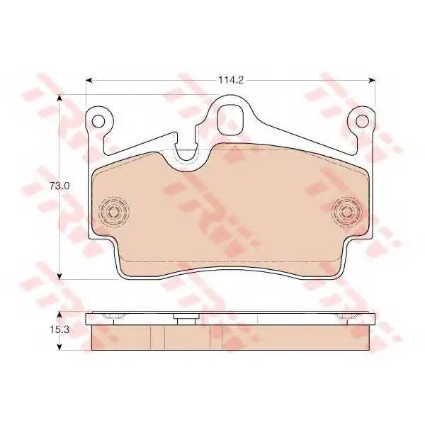Колодки дисковые задние Porsche Boxster 986 2.5-3.2 96/911 Carre