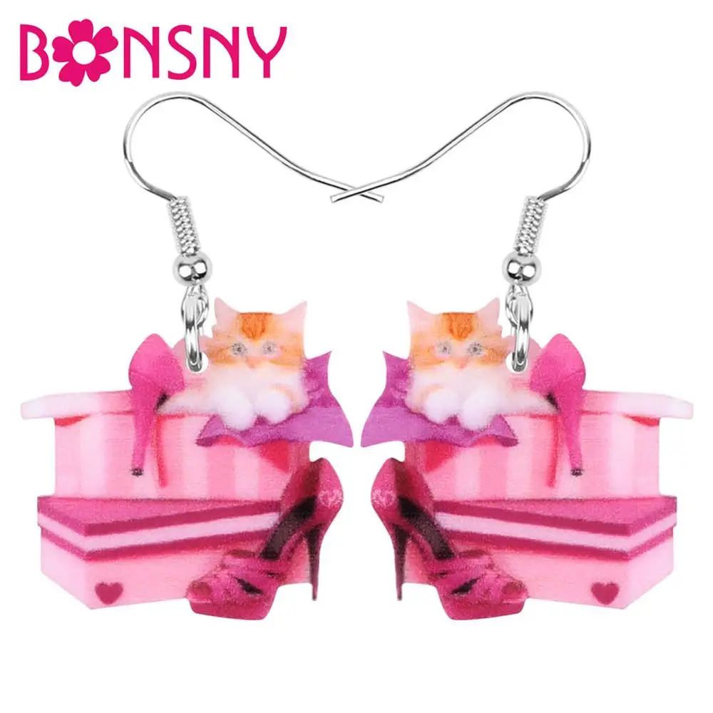 Bonsny/Акриловые туфли на высоком каблуке ко Дню Святого Валентина Подарочная