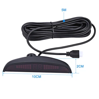 

12V Car Auto Parktronic LED Parking Sensor with 4 Sensors Reverse Backup Car Parking Radar Monitor Detector System Display New