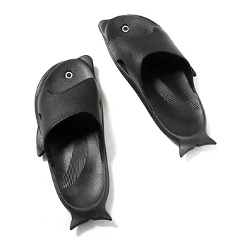 

Han Feng Cute Dolphin Children Slippers Home Parent-child Summer Room Inside And Outside Wear Non-slip Plastic Bathing Couple