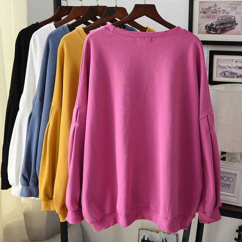 fashion autumn funny cartoon hoodie women long sleeve quality female loose street pullover sweatshirt student cool coats