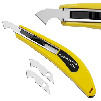 

Utility Knife With 3 Blades Retractable Snap Off Razor Hook Cutting Tools For House Woodworking Broad Cutting For Craft Hobbyist
