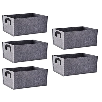 

5Pcs 55 x 35 x 35cm Square Garden Flower Grow Bag Vegetable Planting Bag Planter Pot with Handles for Plants Flowers Vegetables