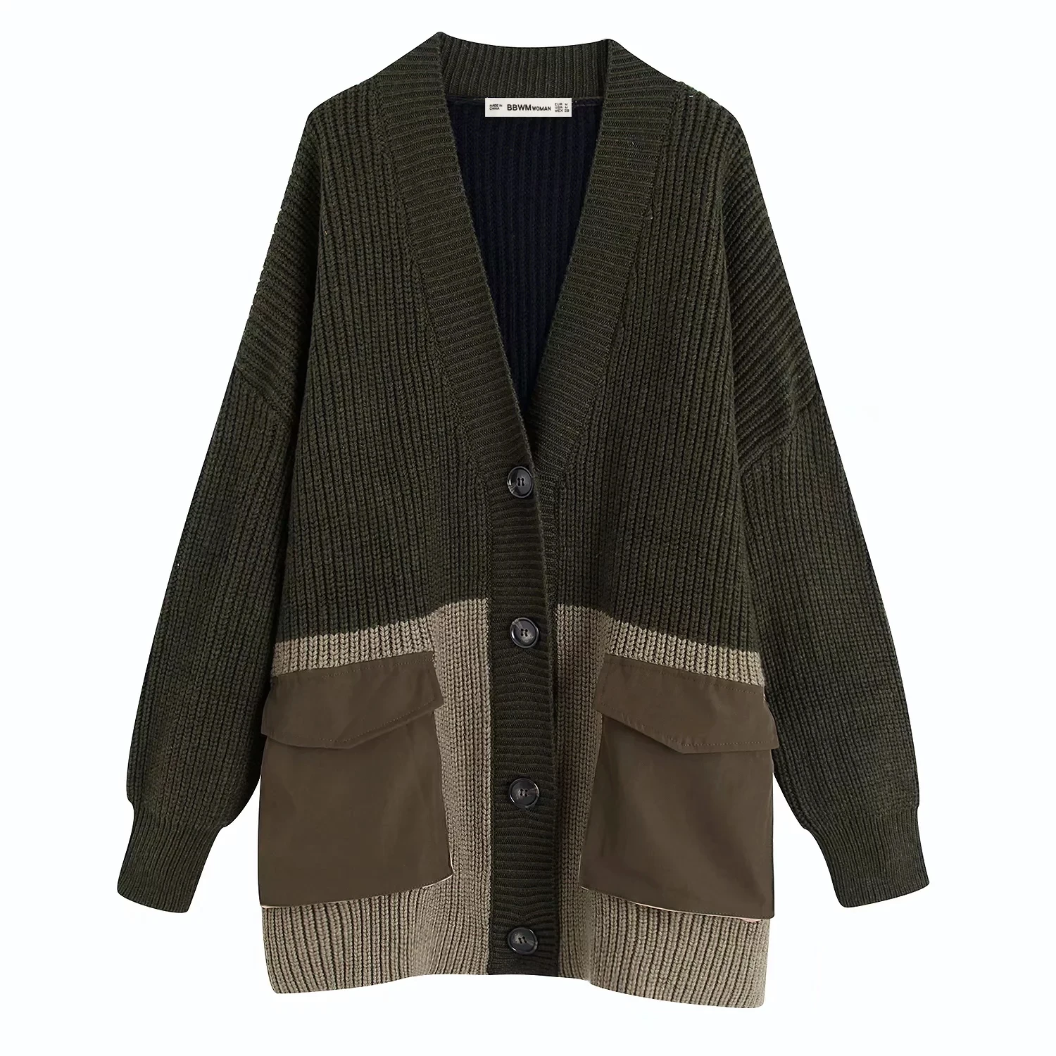 Womens zora vintage Cardigans with pocket long sleeve oversized Knitted Jacket Coat chic Outwear pacthwork Sweater Winter |