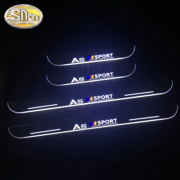 

SNCN 4PCS Acrylic Moving LED Welcome Pedal Car Scuff Plate Pedal Door Sill Pathway Light For Audi A5 B8 B9 Sedan 2010 - 2019