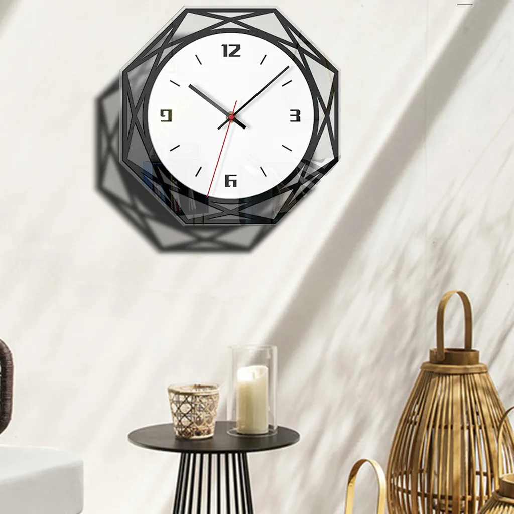 Nordic Стиль настенные часы с тихим ходом прозрачные акриловые часы домашний Гостиная аксессуары для украшения дома маленькие украшения своими руками