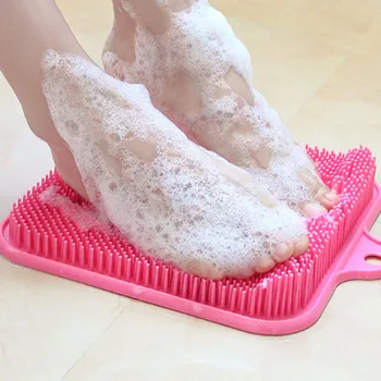 

Foot Mat Strong Suction Bathroom Exfoliating Anti Slip Bath Shower Mat Massage Particles Foot Pad Odorless Non-Toxic acupressure