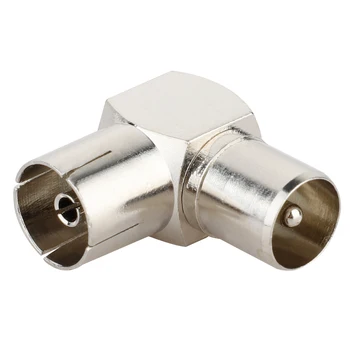 

RF Coaxial F Female to TV Male Plug to Female Socket High Quality 90 Degree Right Angled TV Aerial Cable Connector