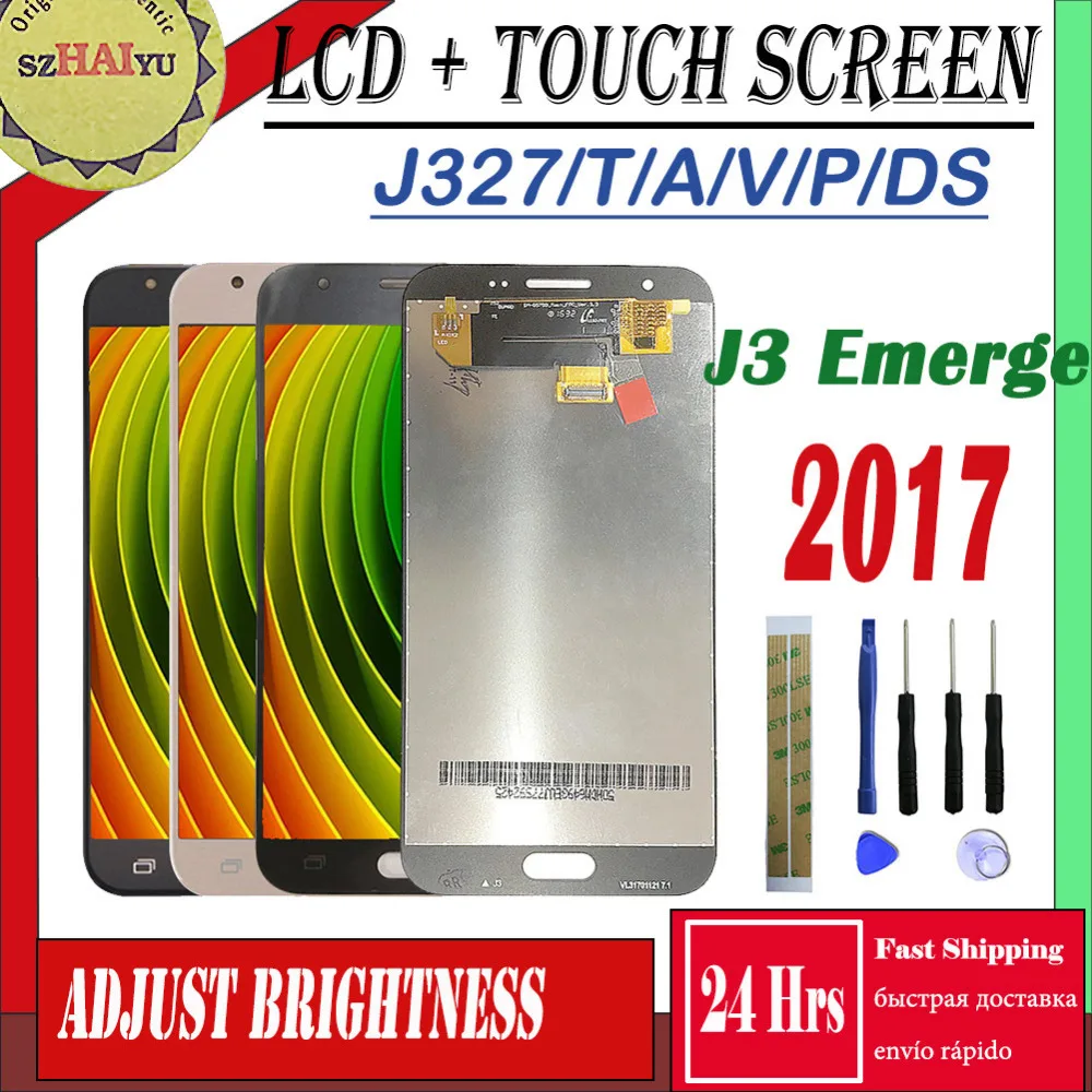 

SM-J327/V/P/A/T/DS For Samsung Galaxy J3 Emerge J327 LCD Display + Touch Screen J327P J327V J327T J327A Screen Adjust Brightness