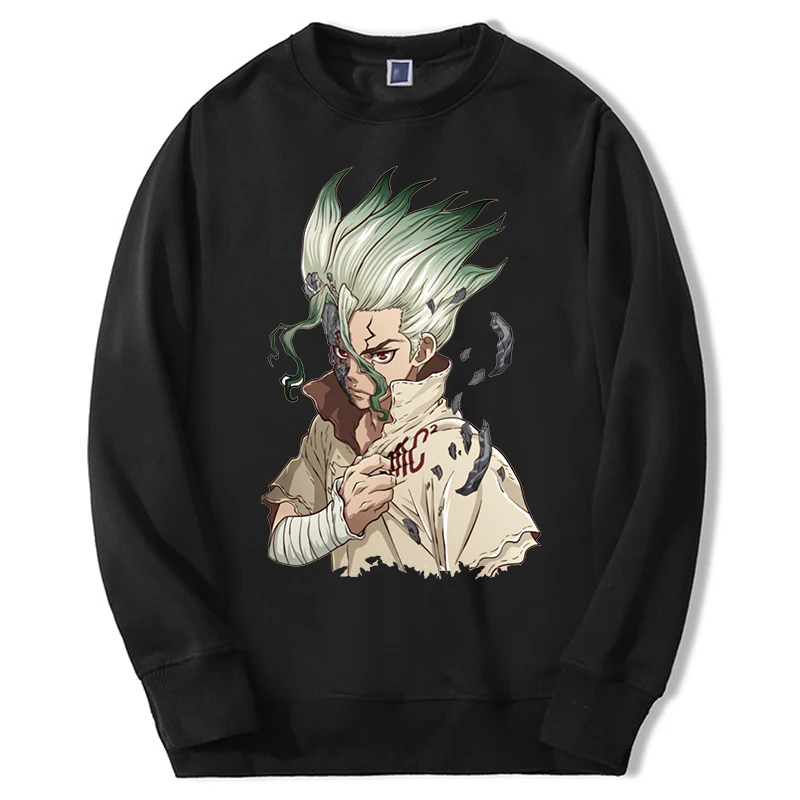 

2021 Autumn Men's Fleece Dr.STONE Ishigami Senkuu Printing Sweatshirts Hoodie Fashion Cool Hoody Unisex Oversized Hoodie