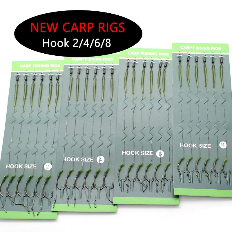 6pcs Carp Fishing Accessories Hook Line Ready Made Hair Carp Rigs Carp  Quick Change Hooklink For Fishing Carp Terminal Tackle - AliExpress