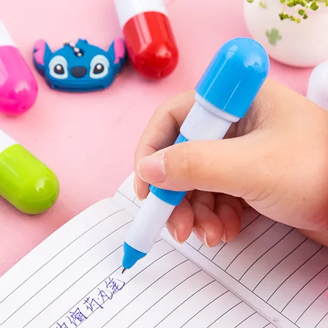Kawaii телескопическая шариковая ручка с капсулой Милая забавная Новинка Мини-таблетка для школы и офиса ручки для письма канцелярские подарки принадлежности
