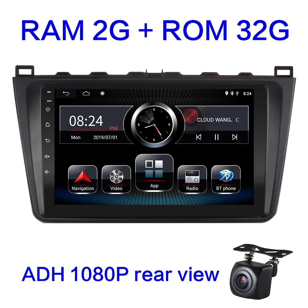 2G ram Android автомобильный DVD мультимедийный плеер для Mazda 6 Rui wing 2008 2009 2010 2011 2012 2013 стерео автомобильный Радио gps навигация - Цвет: 2G-32G-CAM