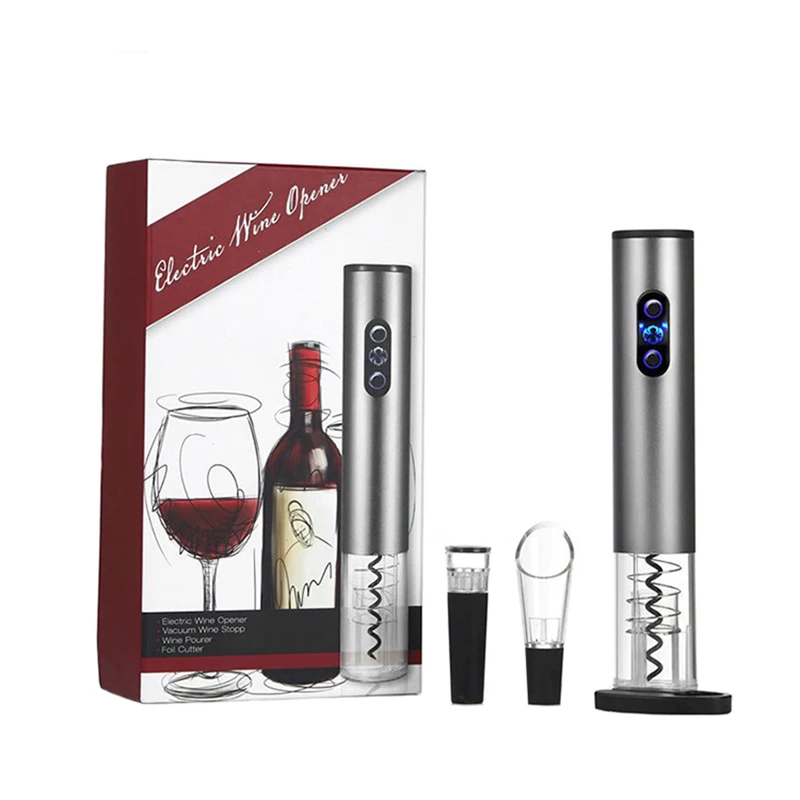 

Romantic beginning Rechargeable stainless steel Electronic wine opener French style automatic opener promotion gifts opener