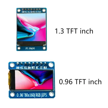 

0.96 / 1.3 inch TFT display IPS 7P SPI HD 65K full color LCD module ST7735 / ST7789 IC driver 80 * 160240 * 240 (non-OLED)