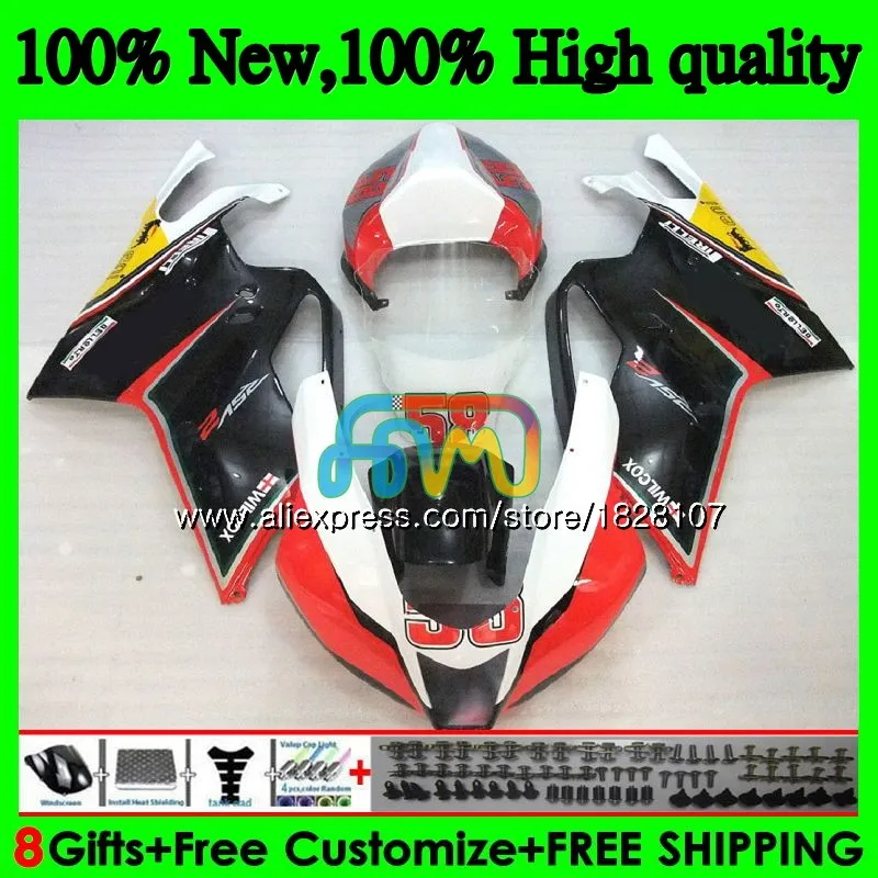 RSV1000R для Aprilia RSV1000 R Mille 03 красный черный 04 05 06 55BS. 29 RSV1000RR РСВ 1000 R RR 1000R 2003 2004 2005 2006 обтекатель - Цвет: No. 1