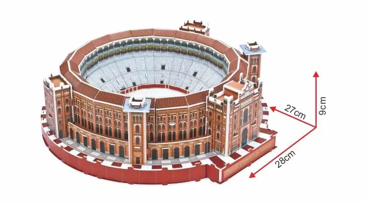 Las Ventas, Испания, Мадрид, архитектура, обучающая 3D Бумага, сделай сам, головоломка 3439, модель, Обучающие комплекты игрушек, детская Подарочная игрушка для мальчика
