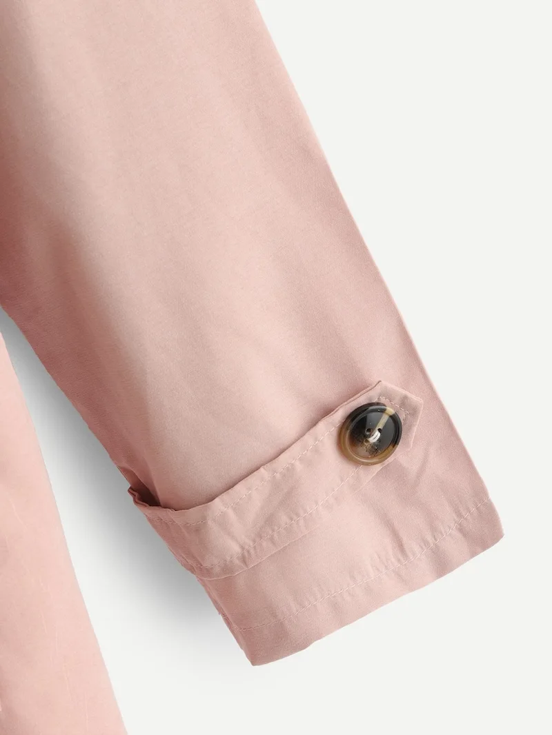 Весна, европейский и американский AliExpress, стиль, с капюшоном, отложной воротник, Цветочные наклейки, Тренч для женщин