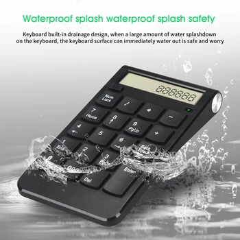 

Ergonomic USB Receiver 2.4G Numeric Keypad Digital Display Financial LCD Screen Wireless Keyboard Ultra Thin Office Supplies