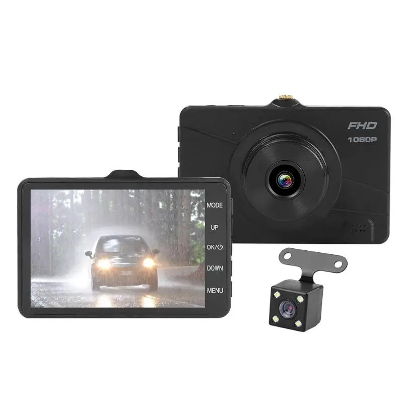 V08 HD 1080P Циклическая записывающая приборная камера 3,6 дюймов TFT lcd экран Автомобильный видеорегистратор камера видеорегистратор - Название цвета: With Camera