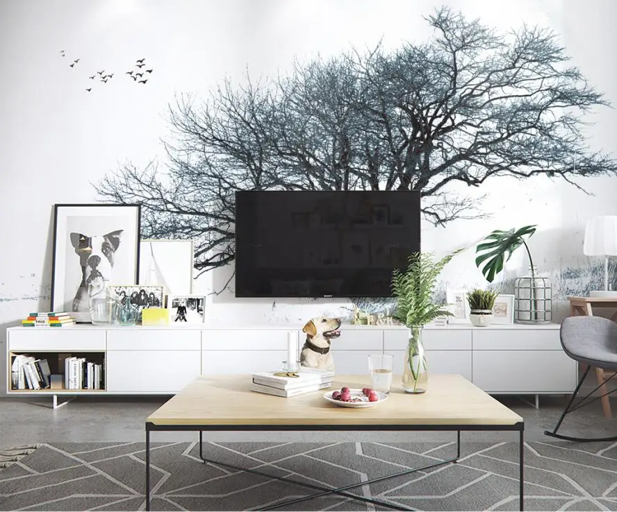 Pássaro TV Fundo paredes 3d papel de parede Beibehang