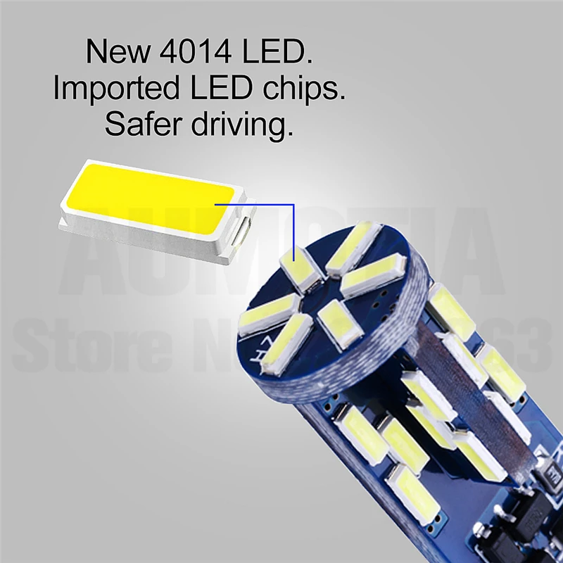 50 шт. автомобиля светодиодный CANBUS T10 светодиодный 194 168 W5W 30 4014 SMD габаритный фонарь парковки лампы бортовой светильник лампы AC/DC 12V