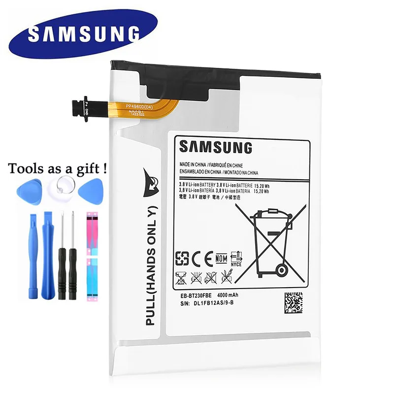 EB-BT230FBE samsung планшет Батарея для samsung Galaxy Tab 4 7,0 7," T230 T231 T235 T230 SM-T231 SM-T235 Батарея 4000 мА/ч+ Инструменты